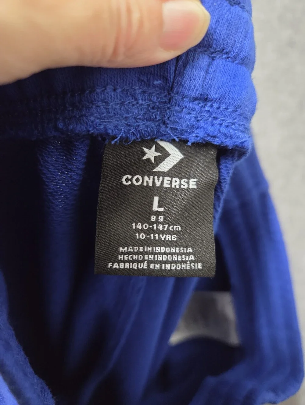 Converse Royal Blue Kids' Fleece Joggers Large Nwt